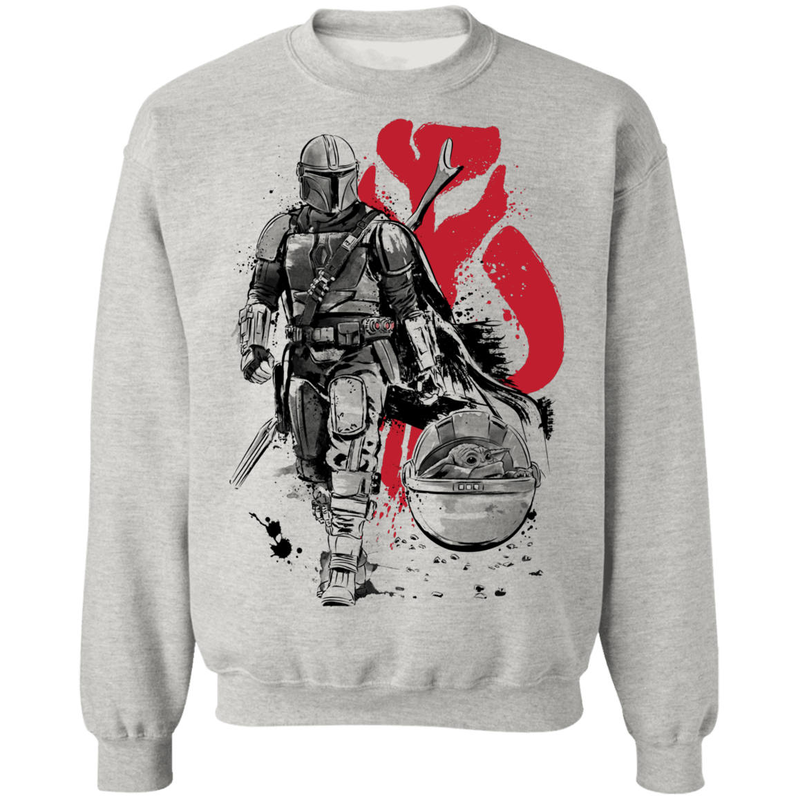 Sweatshirts Ash / S Lone Hunter and Cub Crewneck Sweatshirt