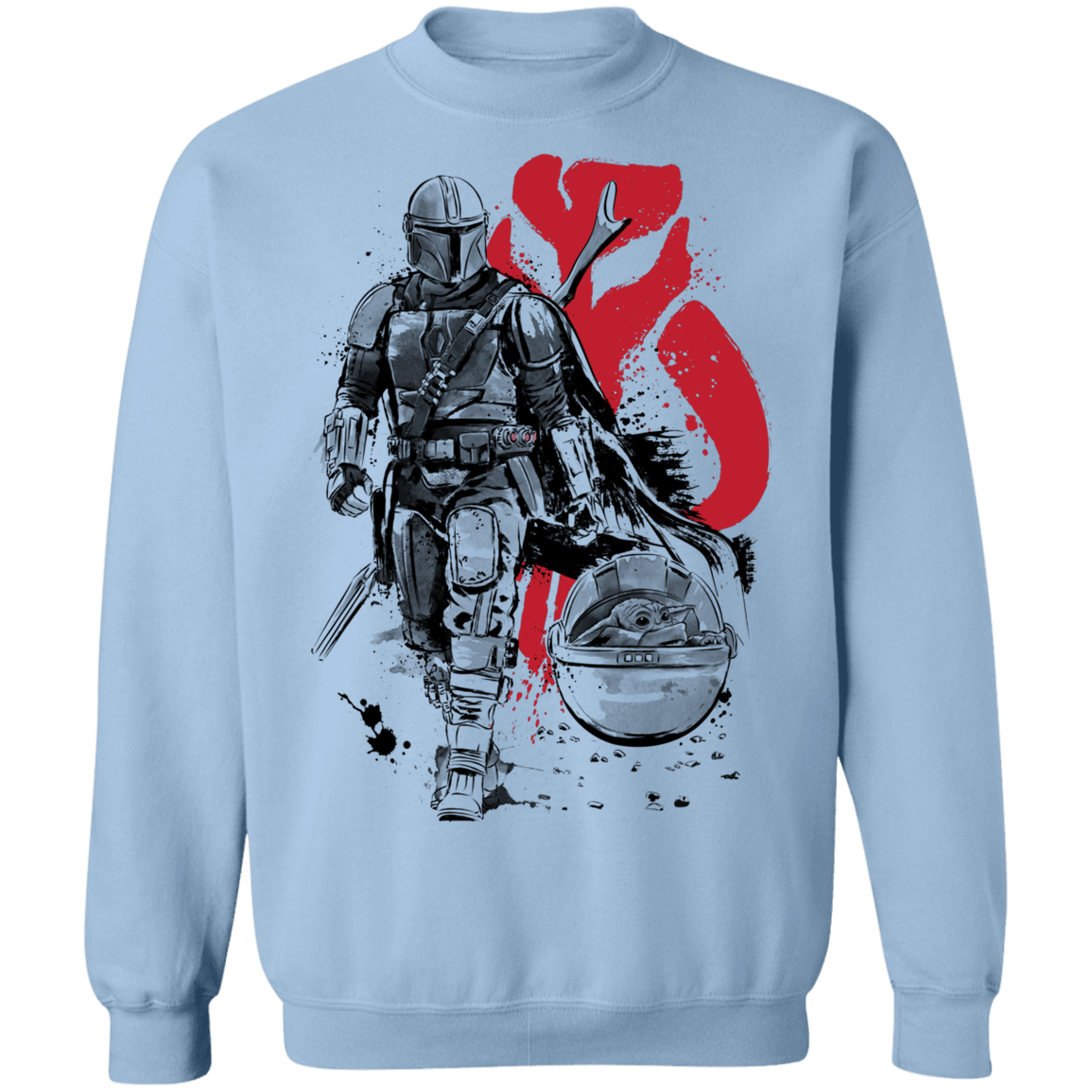 Sweatshirts Light Blue / S Lone Hunter and Cub Crewneck Sweatshirt