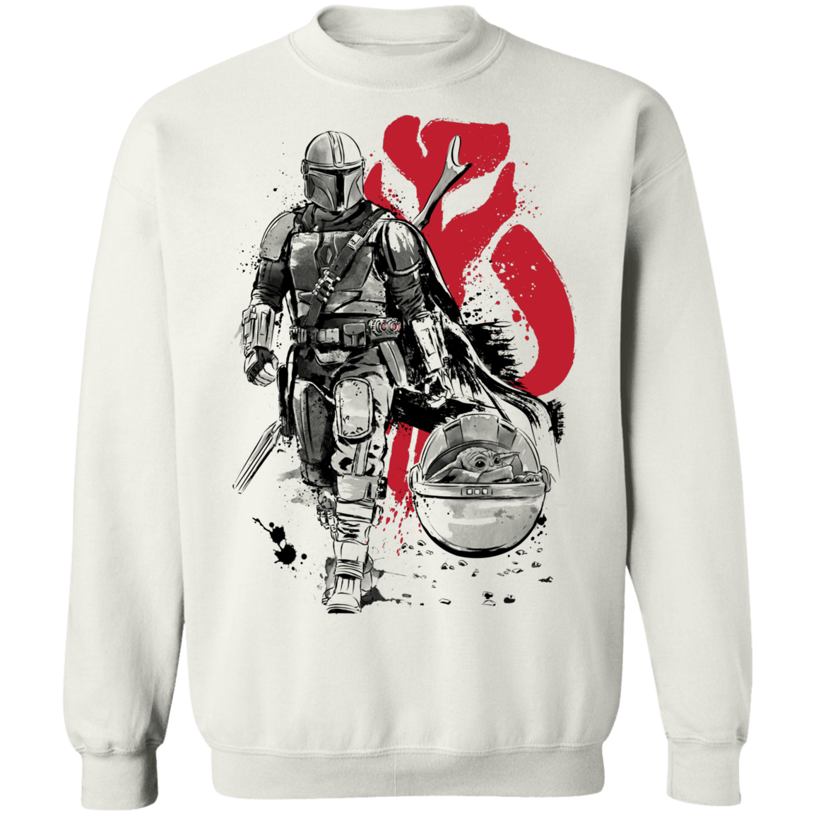 Sweatshirts White / S Lone Hunter and Cub Crewneck Sweatshirt