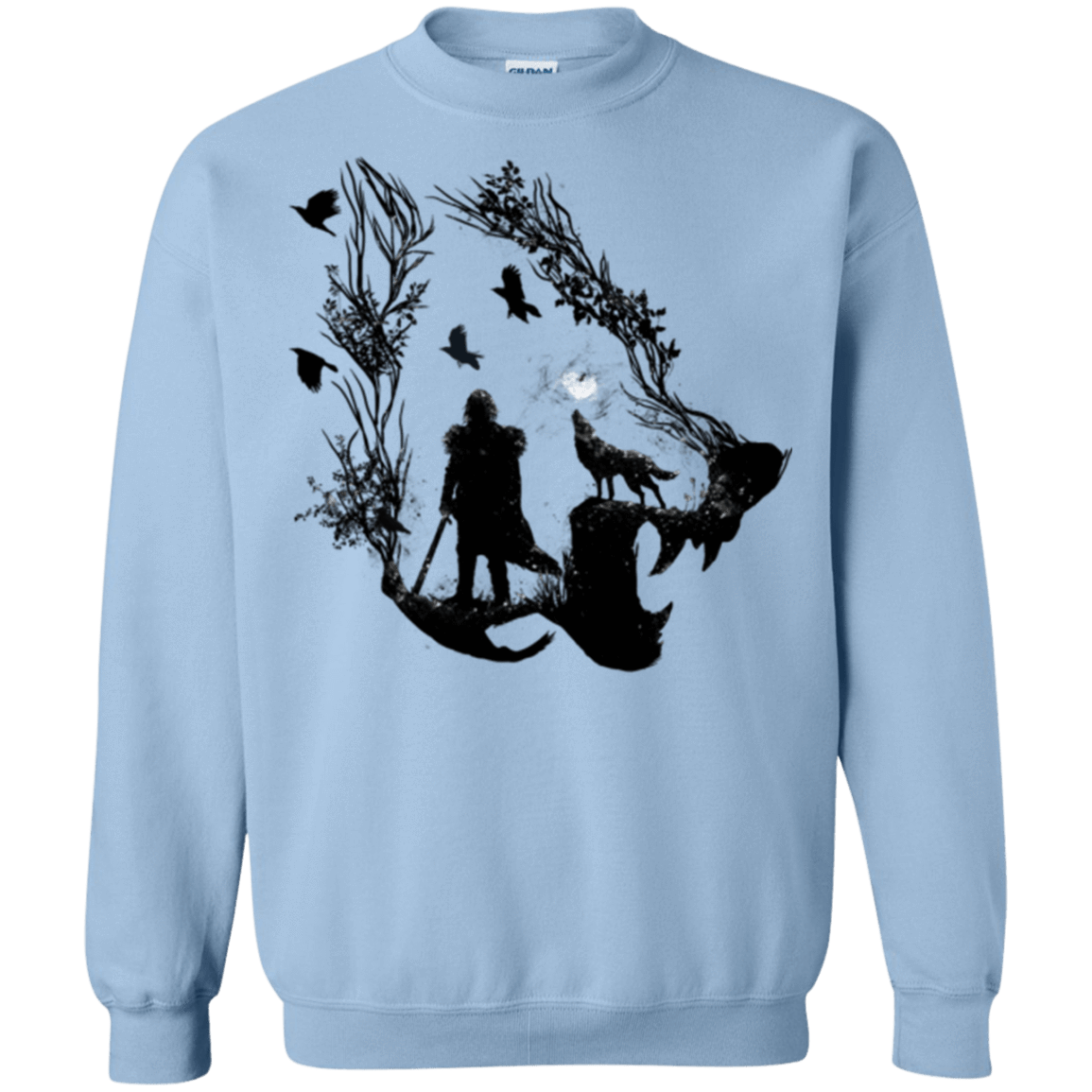 Sweatshirts Light Blue / Small Lone wolf Crewneck Sweatshirt