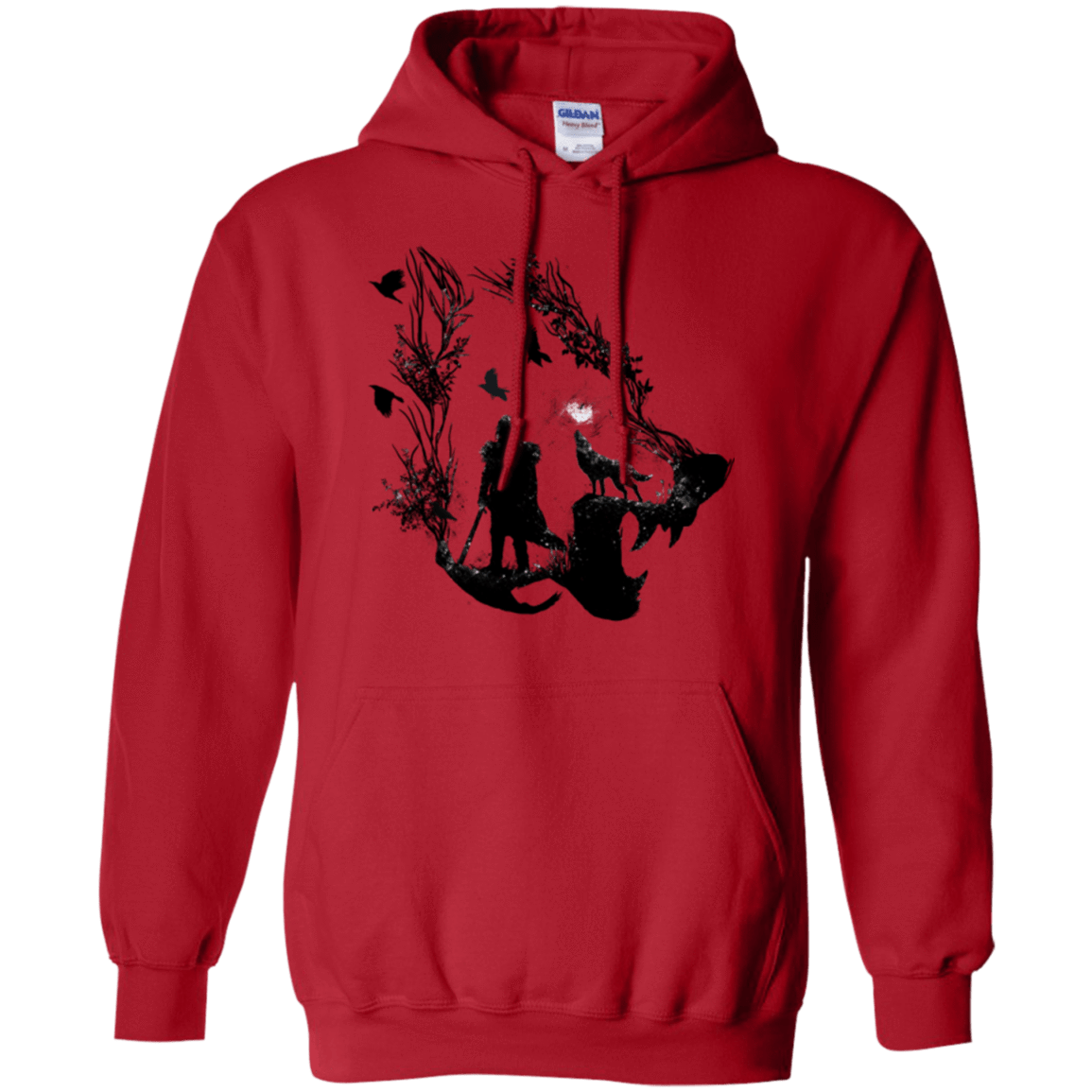 Sweatshirts Red / Small Lone wolf Pullover Hoodie