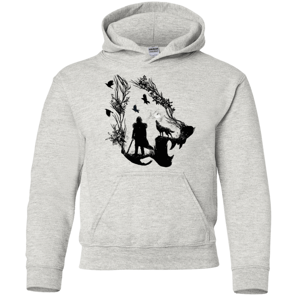 Sweatshirts Ash / YS Lone wolf Youth Hoodie