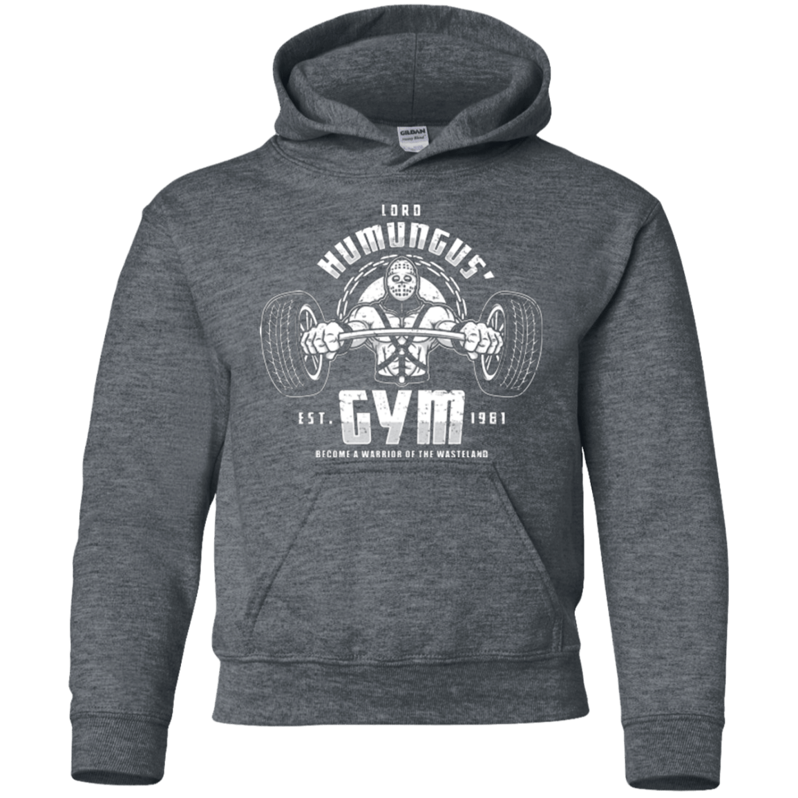 Sweatshirts Dark Heather / YS Lord Humungus' Gym Youth Hoodie