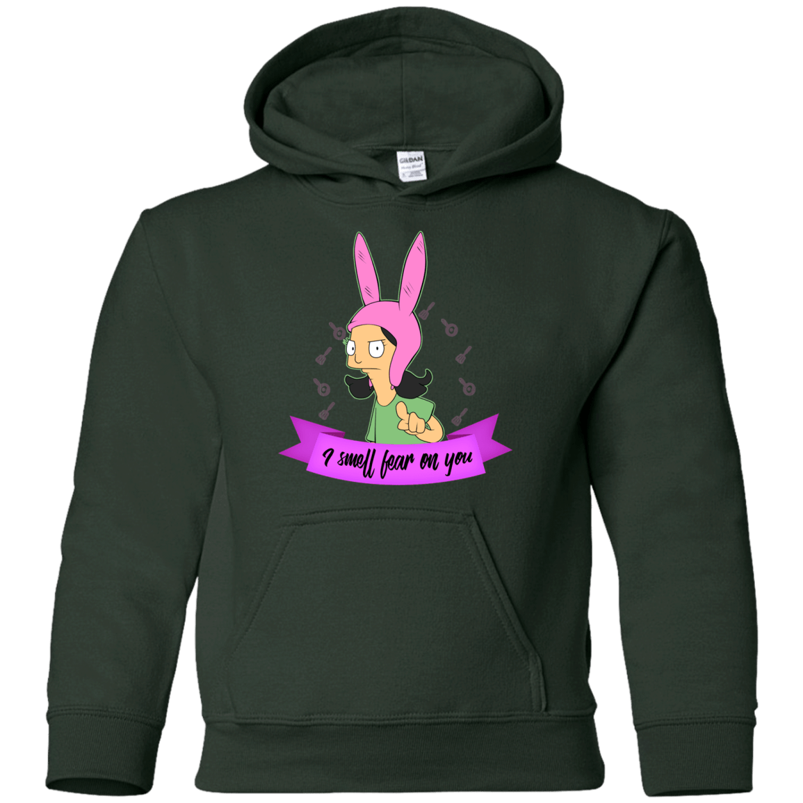Sweatshirts Forest Green / YS Louise Smell Fear Youth Hoodie