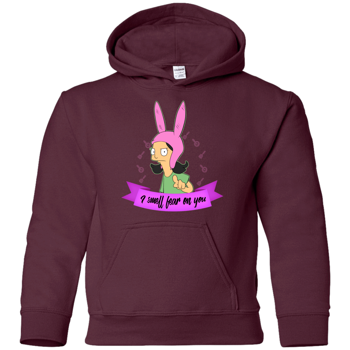 Sweatshirts Maroon / YS Louise Smell Fear Youth Hoodie