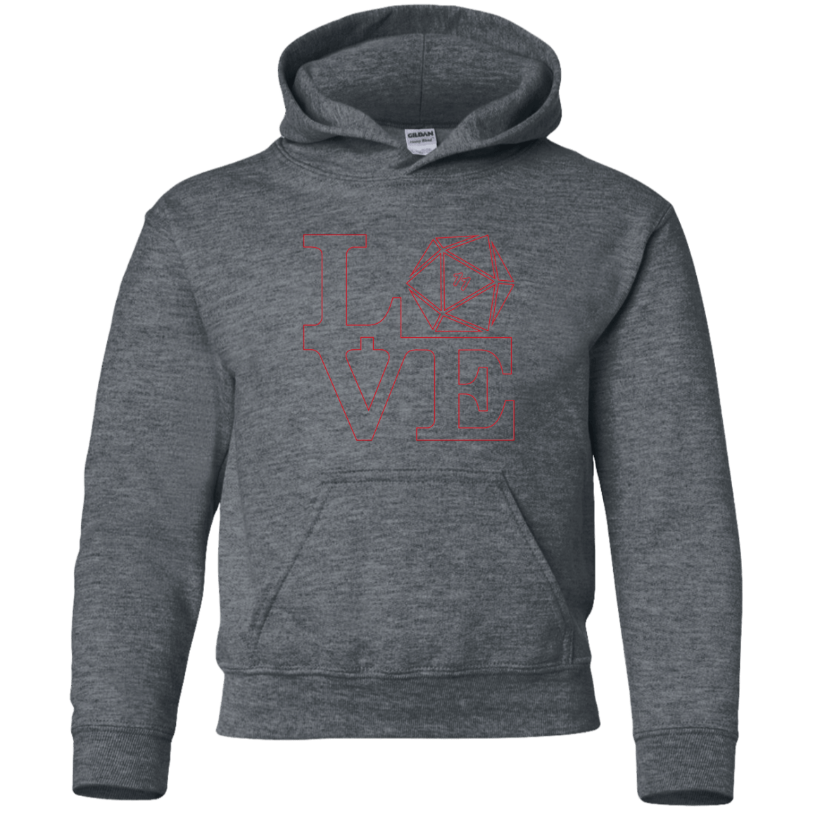Sweatshirts Dark Heather / YS Love 11 Youth Hoodie