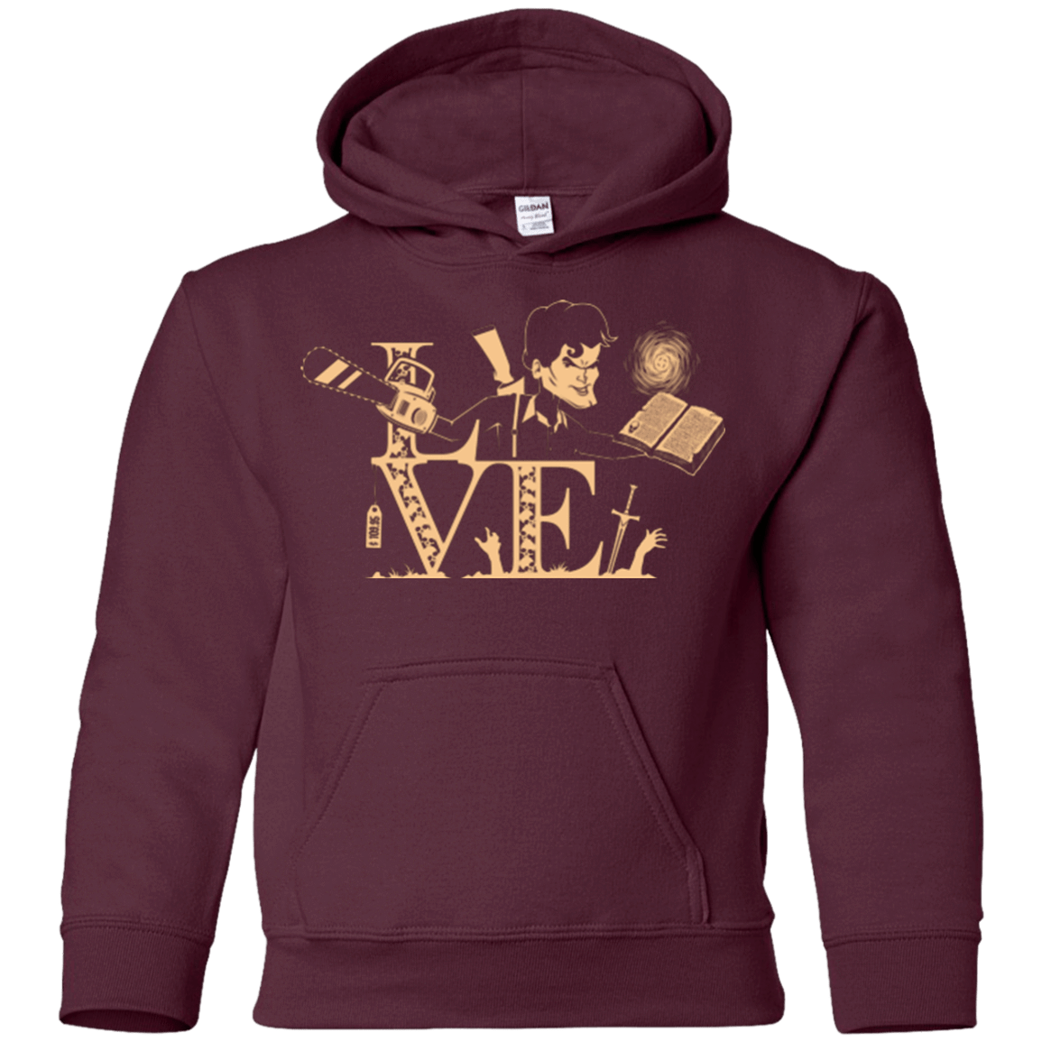 Sweatshirts Maroon / YS Love Ash Youth Hoodie