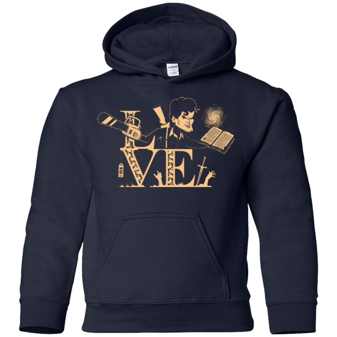 Sweatshirts Navy / YS Love Ash Youth Hoodie