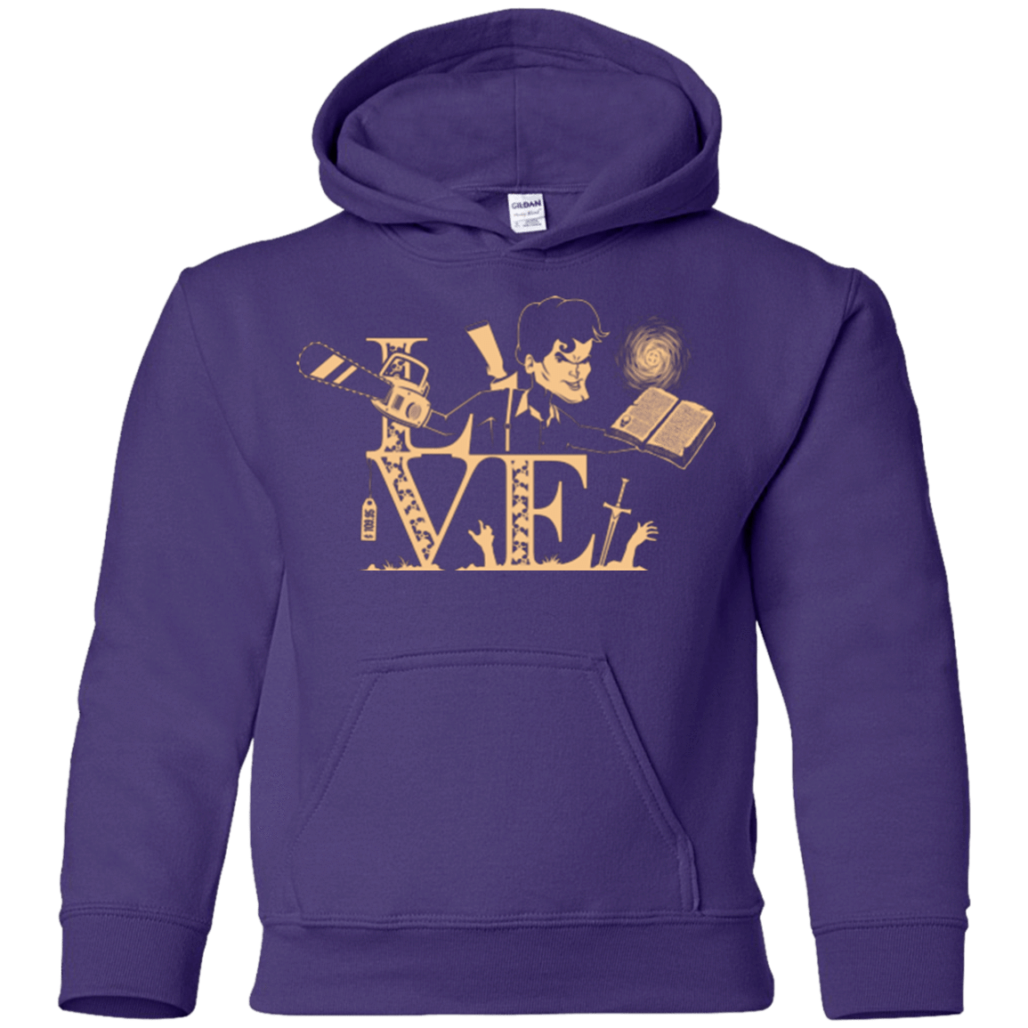 Sweatshirts Purple / YS Love Ash Youth Hoodie