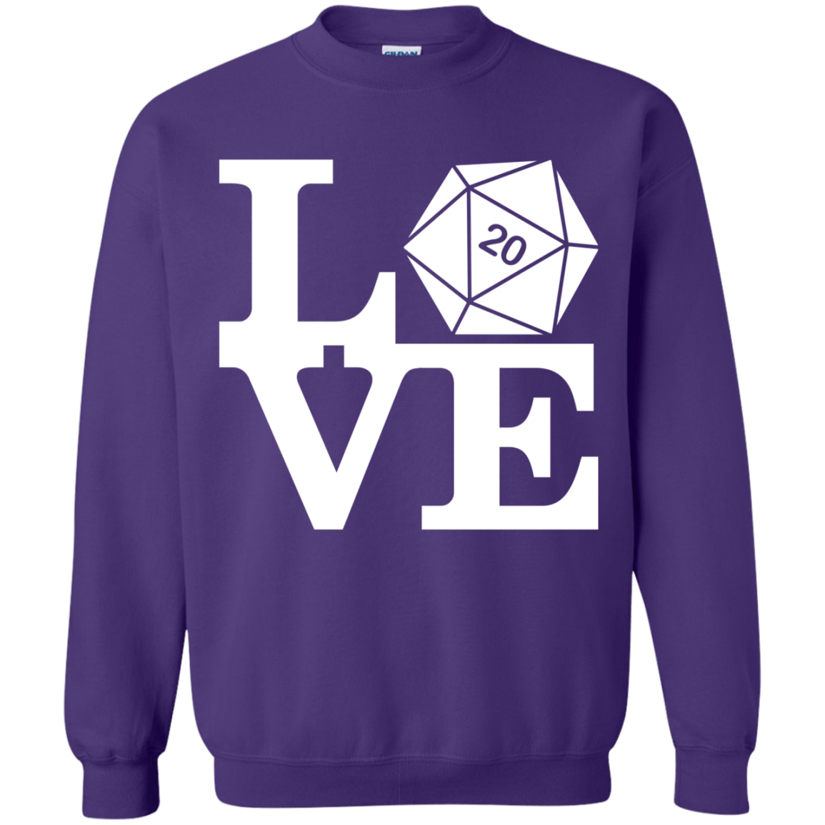 Sweatshirts Purple / Small Love D20 Crewneck Sweatshirt