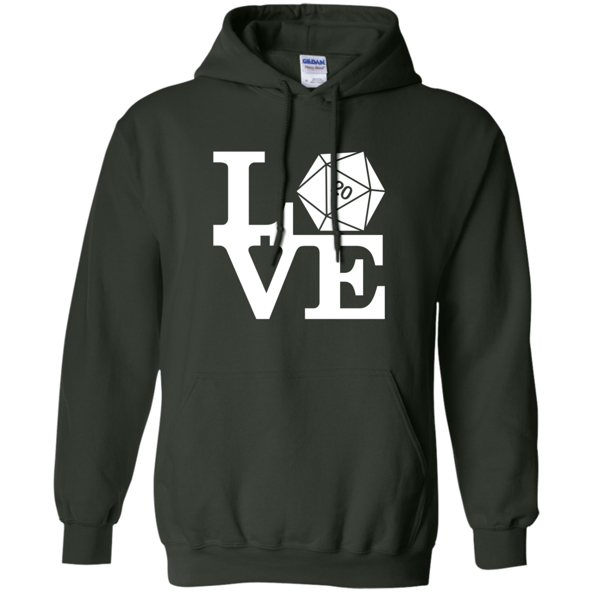 Sweatshirts Forest Green / Small Love D20 Pullover Hoodie