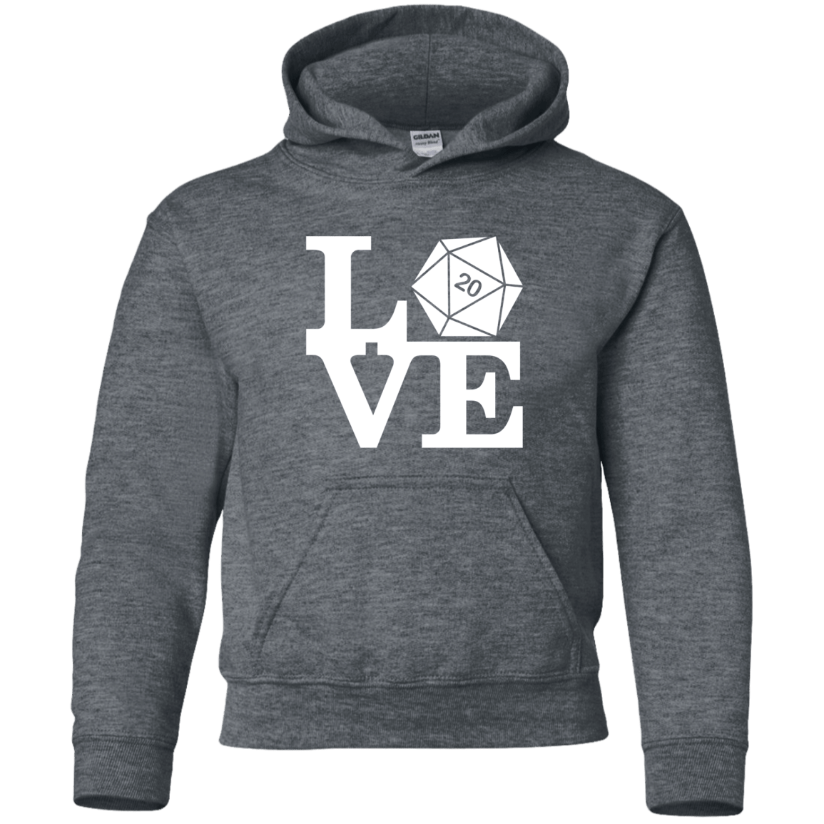 Sweatshirts Dark Heather / YS Love D20 Youth Hoodie
