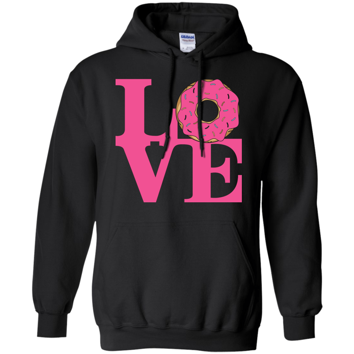 Sweatshirts Black / S Love Donut Pullover Hoodie