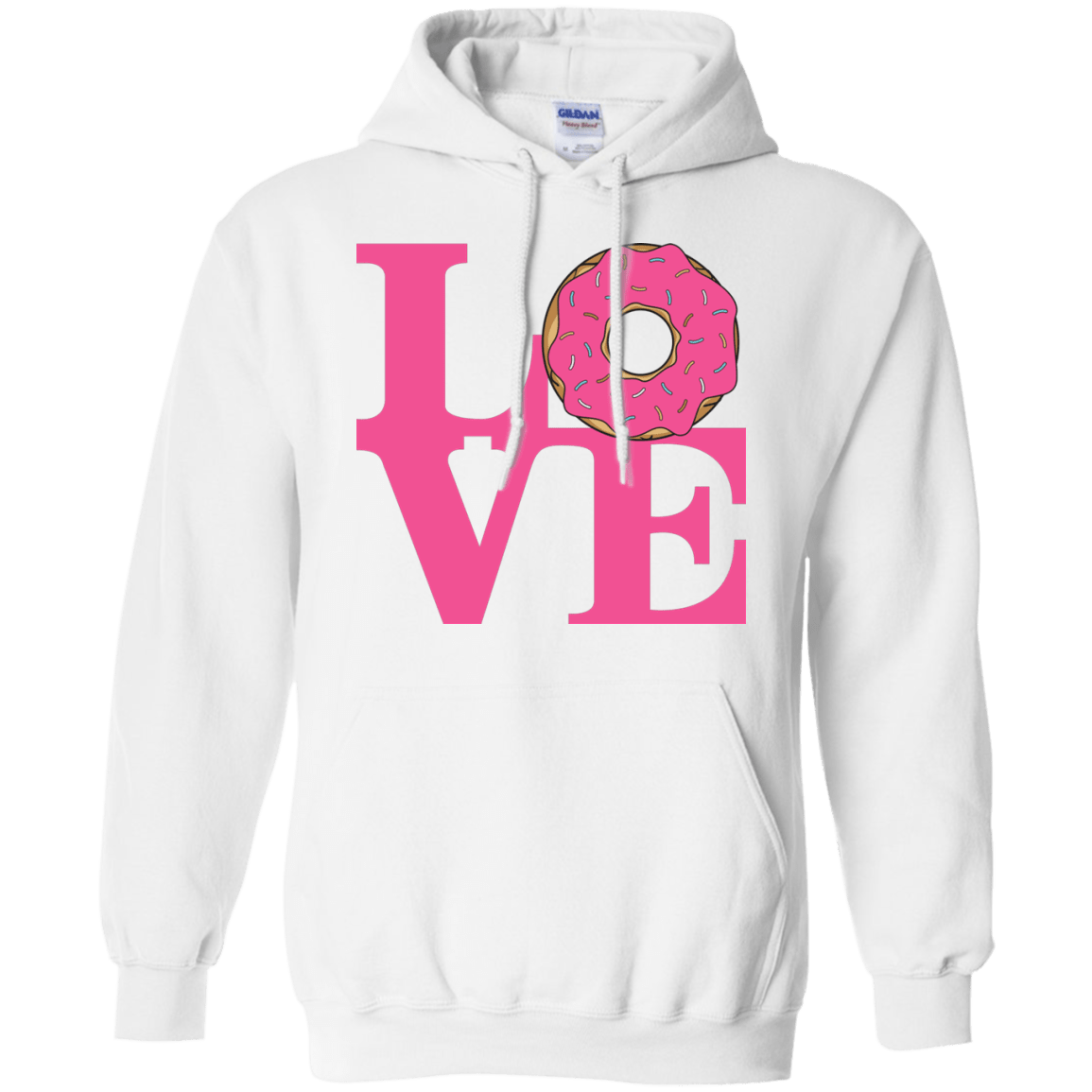 Sweatshirts White / S Love Donut Pullover Hoodie