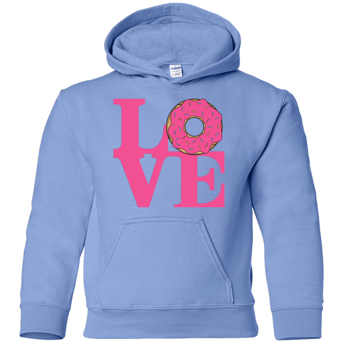 Sweatshirts Carolina Blue / YS Love Donut Youth Hoodie