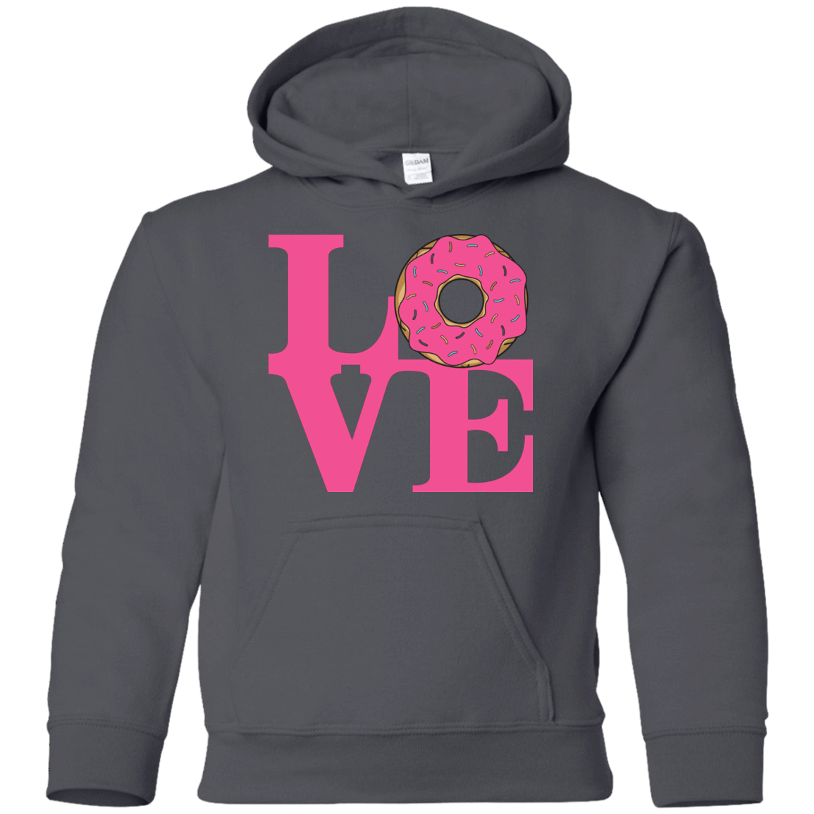 Sweatshirts Charcoal / YS Love Donut Youth Hoodie
