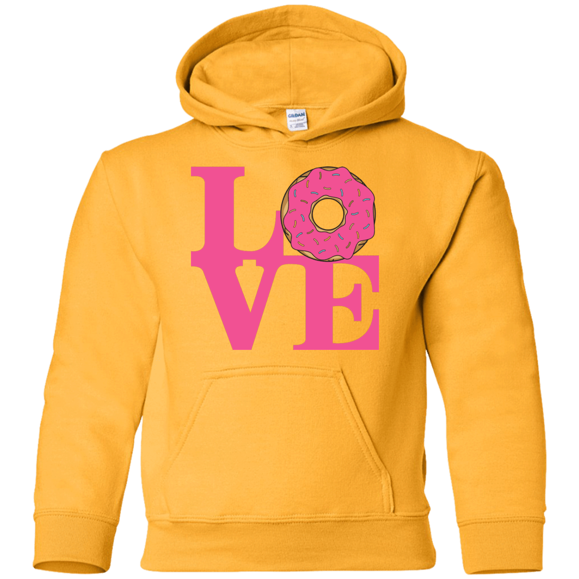 Sweatshirts Gold / YS Love Donut Youth Hoodie
