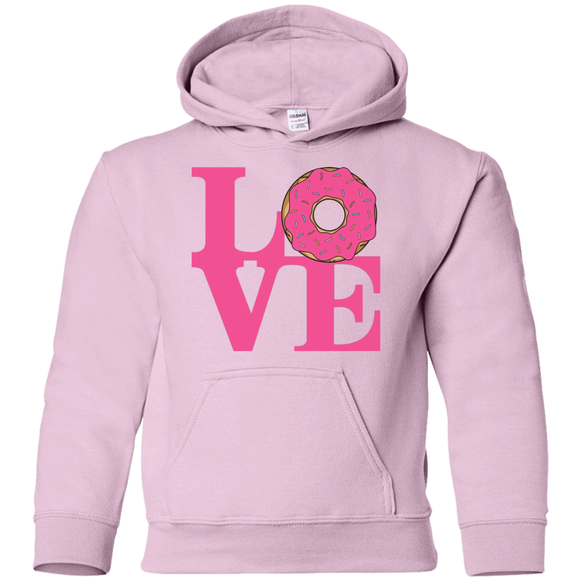 Sweatshirts Light Pink / YS Love Donut Youth Hoodie