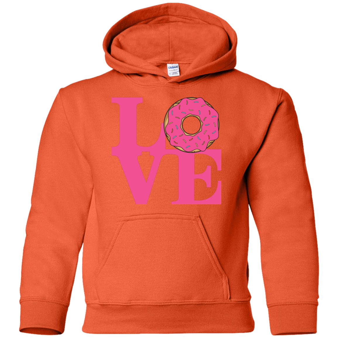 Sweatshirts Orange / YS Love Donut Youth Hoodie