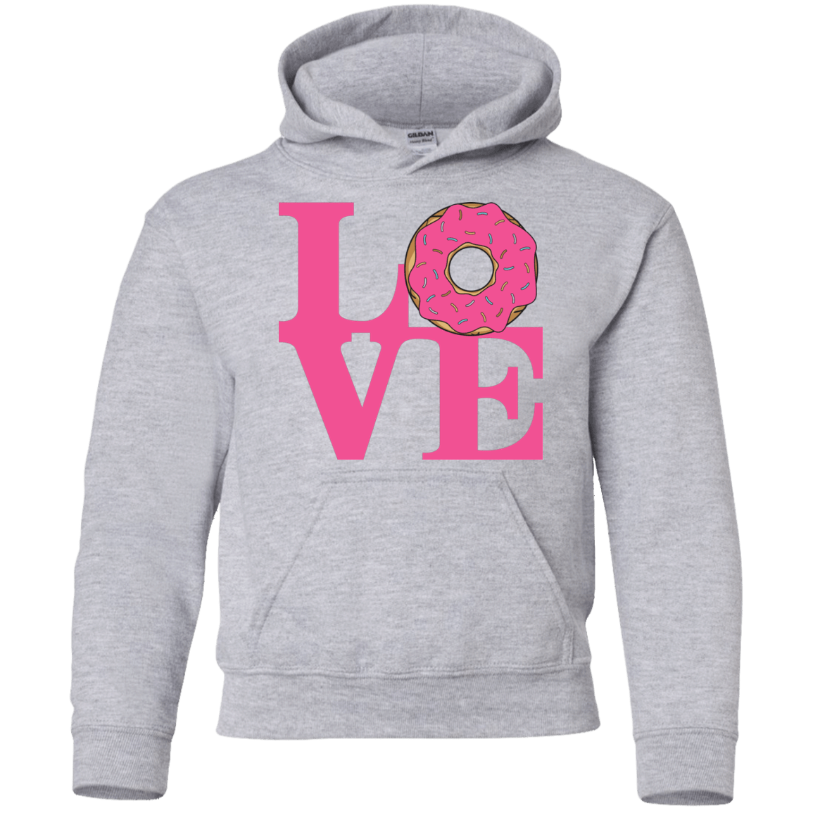 Sweatshirts Sport Grey / YS Love Donut Youth Hoodie