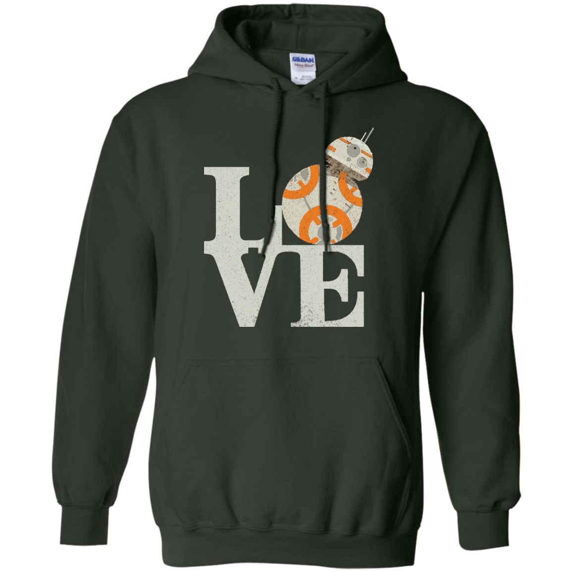 Sweatshirts Forest Green / Small Love Droids Pullover Hoodie