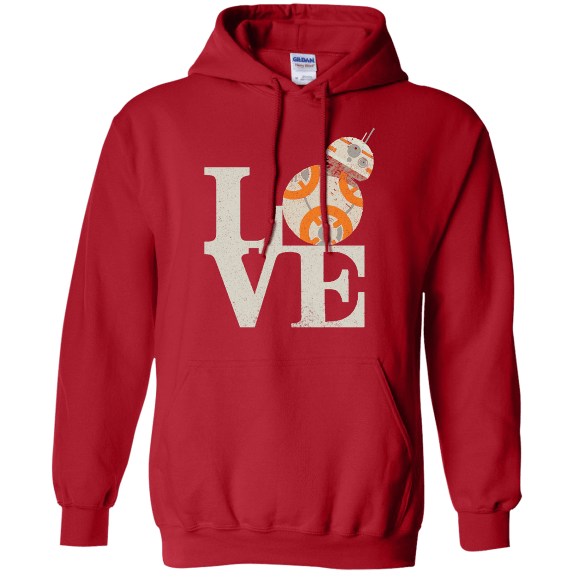 Sweatshirts Red / Small Love Droids Pullover Hoodie