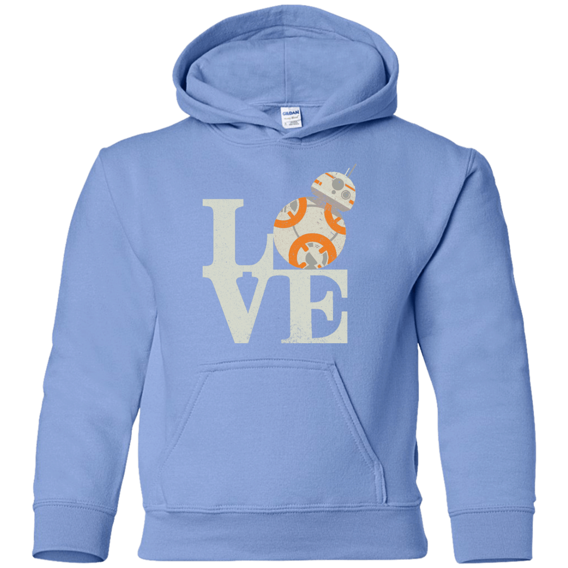 Sweatshirts Carolina Blue / YS Love Droids Youth Hoodie