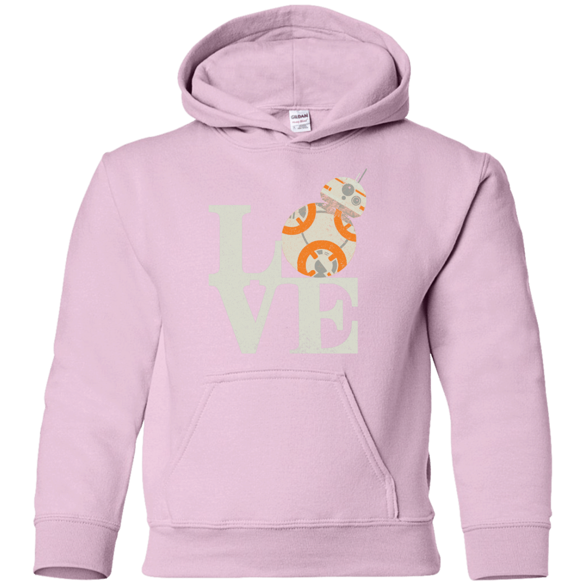 Sweatshirts Light Pink / YS Love Droids Youth Hoodie