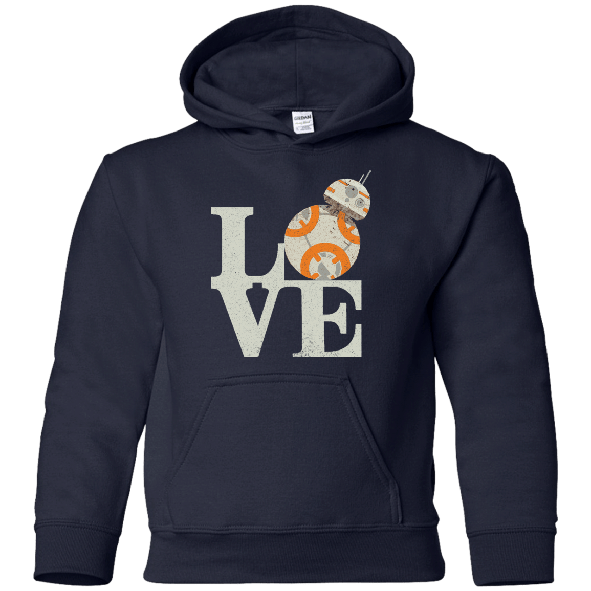 Sweatshirts Navy / YS Love Droids Youth Hoodie