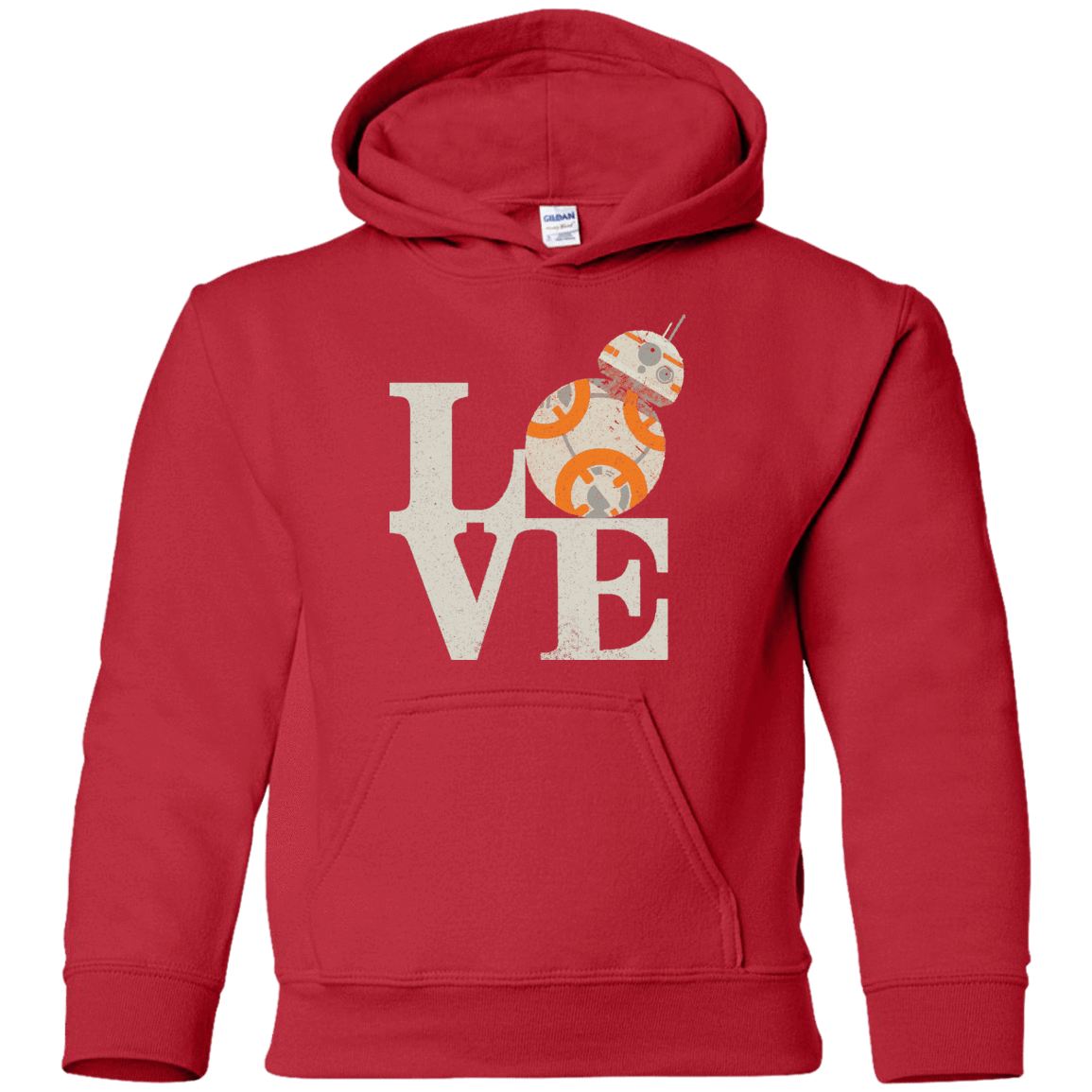 Sweatshirts Red / YS Love Droids Youth Hoodie