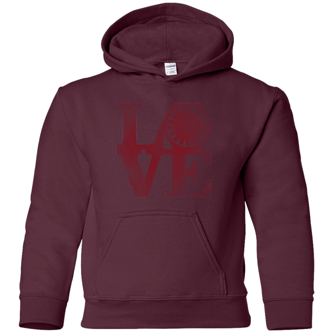 Sweatshirts Maroon / YS LOVE First Order Youth Hoodie