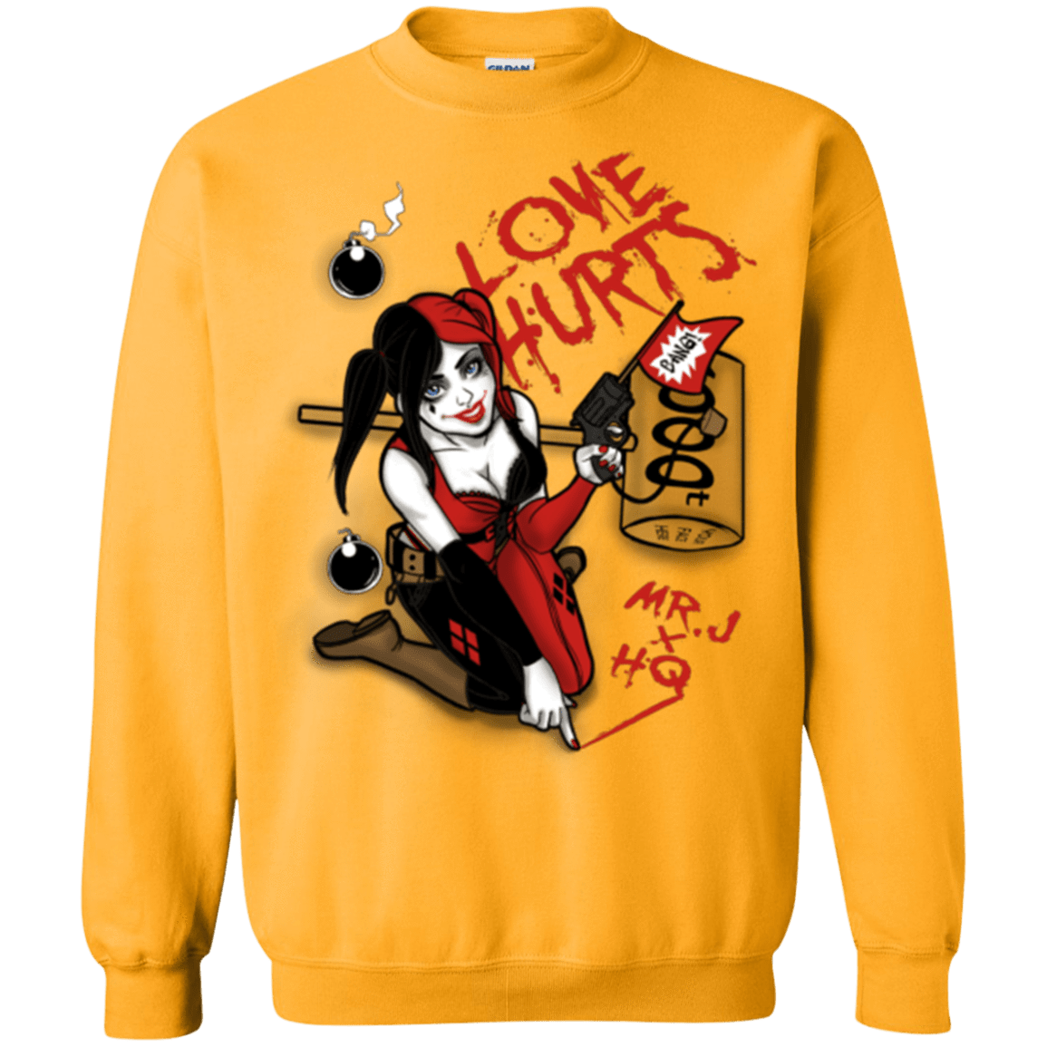 Sweatshirts Gold / Small Love Hurts Crewneck Sweatshirt