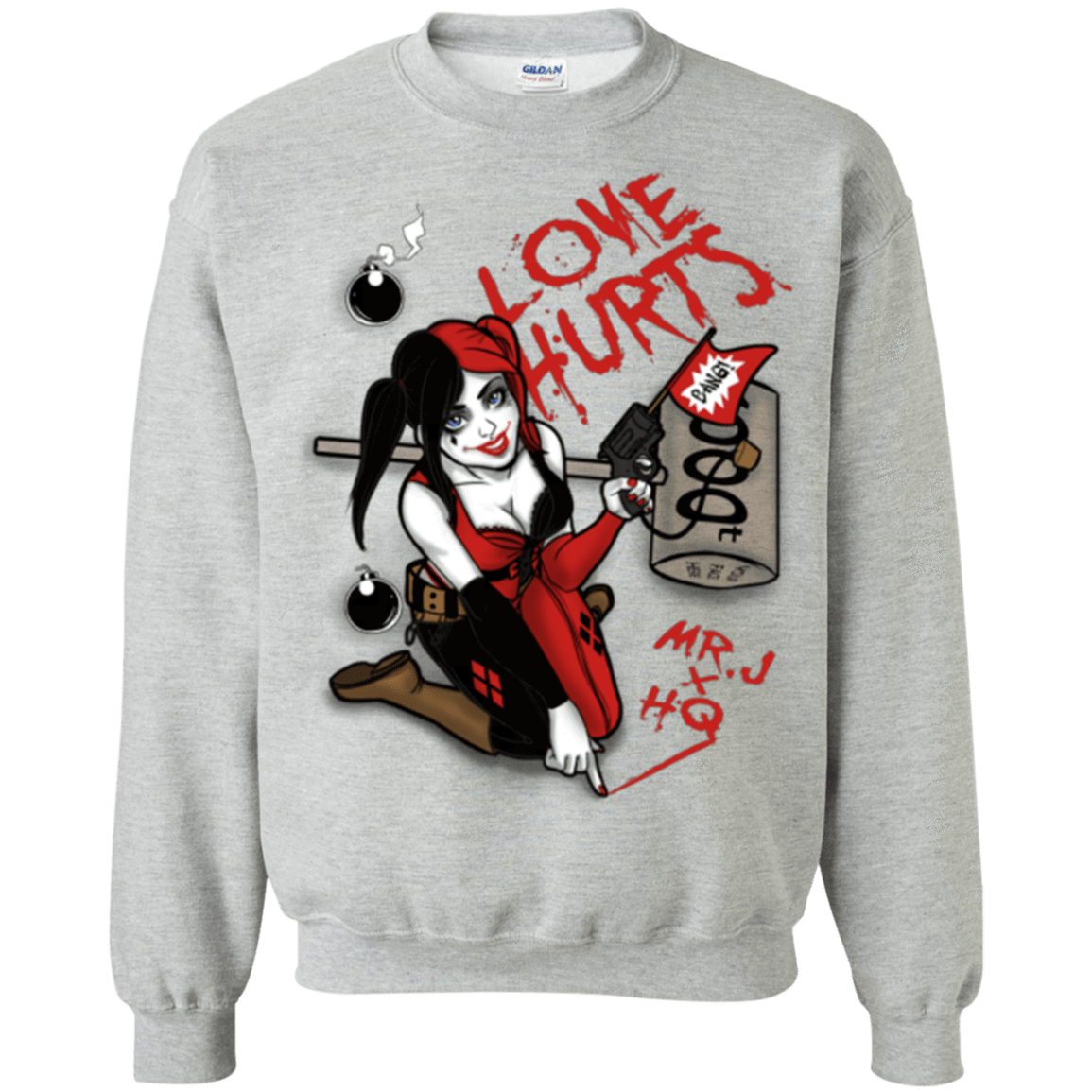 Sweatshirts Sport Grey / Small Love Hurts Crewneck Sweatshirt