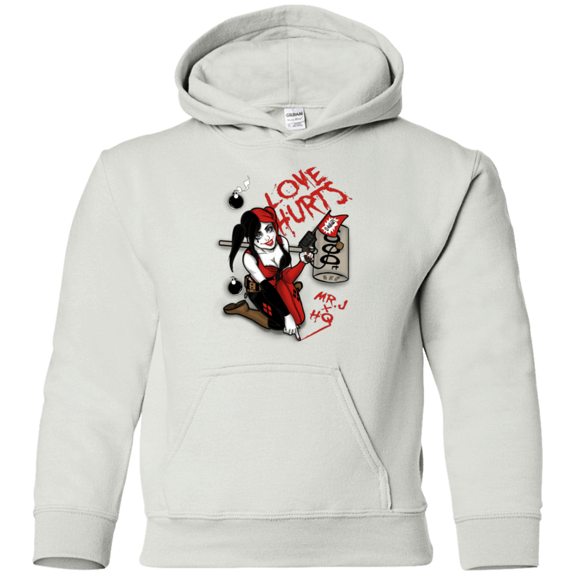Sweatshirts White / YS Love Hurts Youth Hoodie
