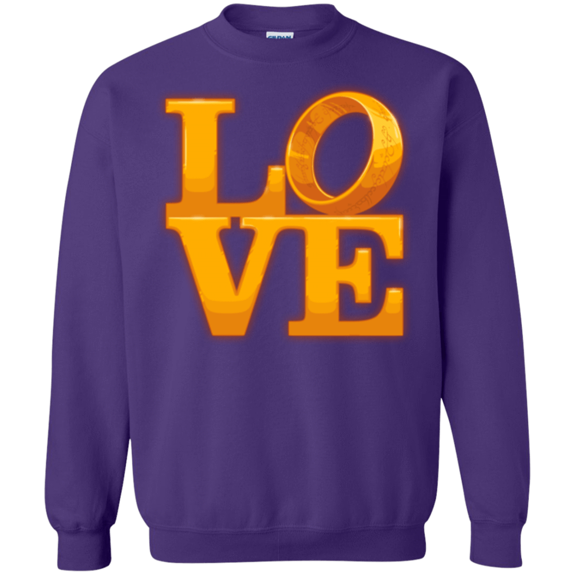 Sweatshirts Purple / Small LOVE Lotr Ring Crewneck Sweatshirt