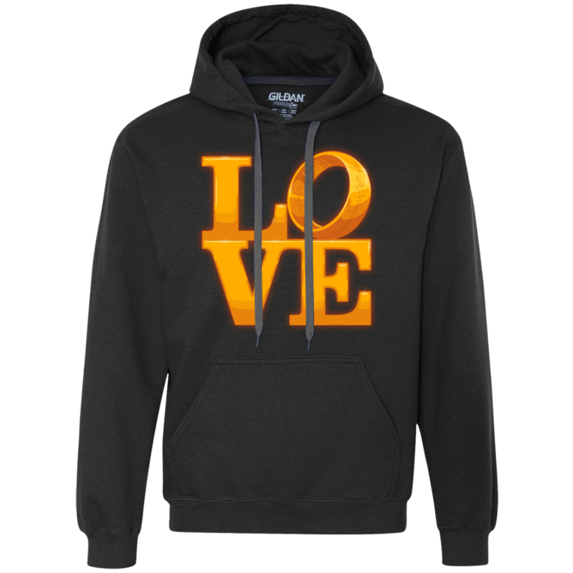 Sweatshirts Black / Small LOVE Lotr Ring Premium Fleece Hoodie