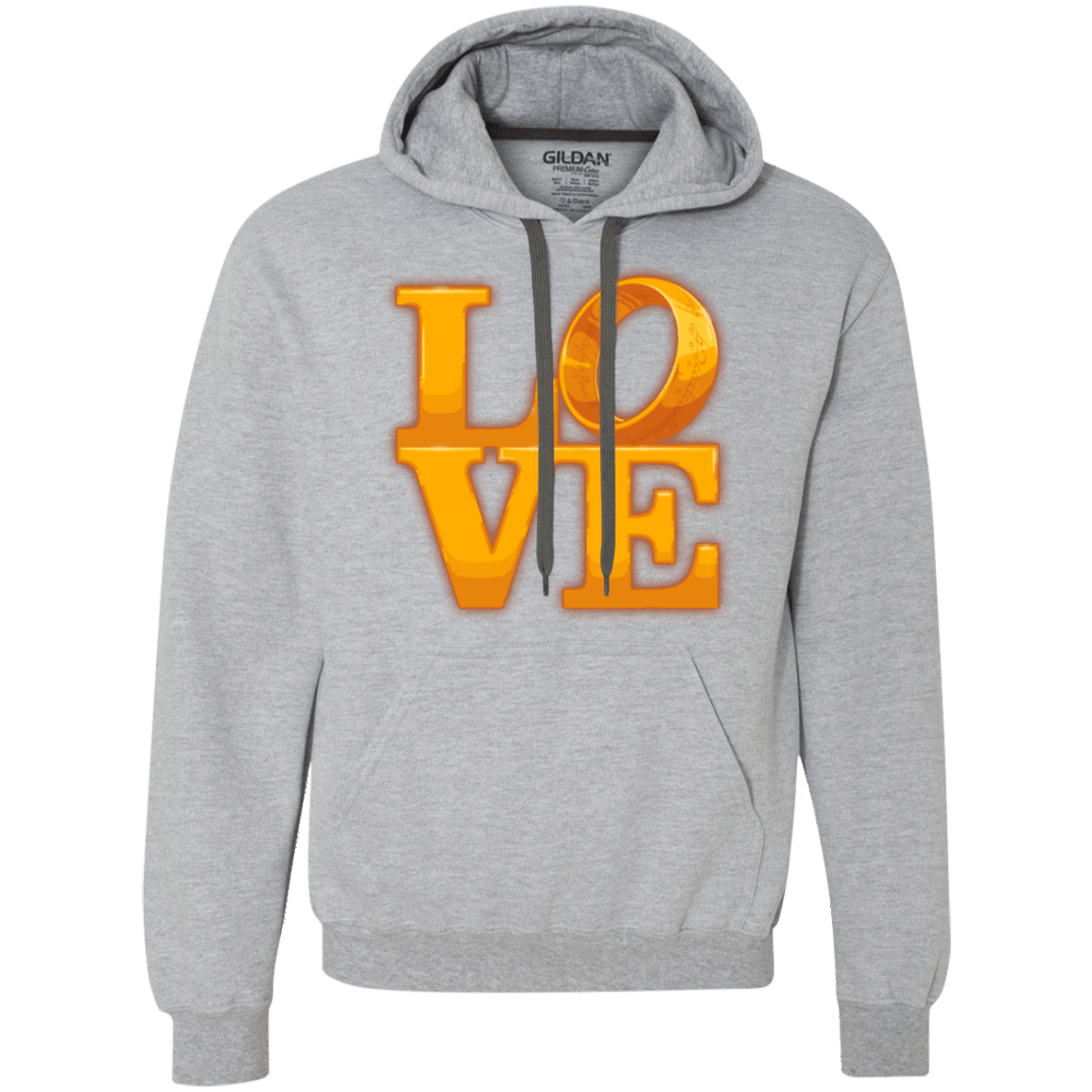 Sweatshirts Sport Grey / Small LOVE Lotr Ring Premium Fleece Hoodie