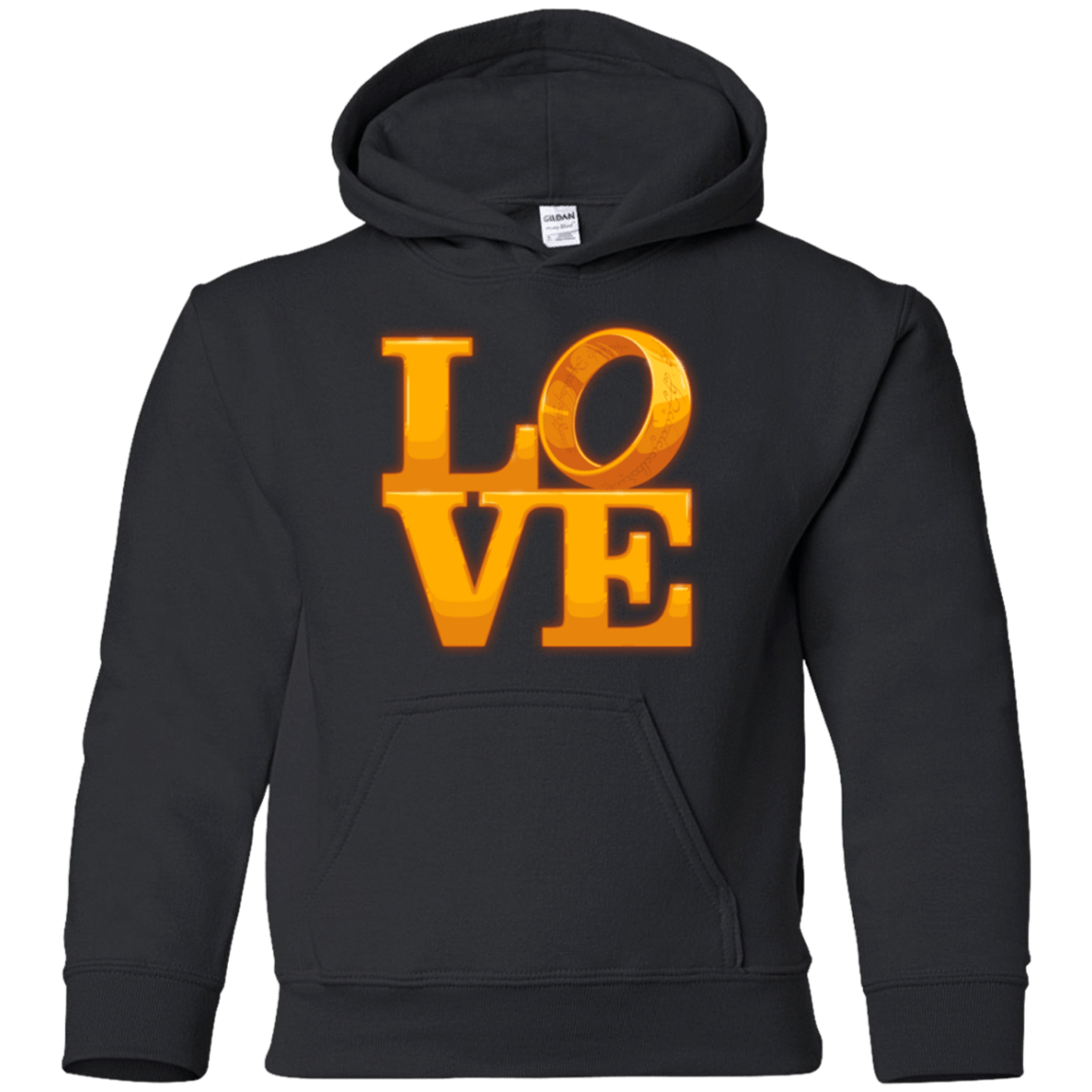 Sweatshirts Black / YS LOVE Lotr Ring Youth Hoodie