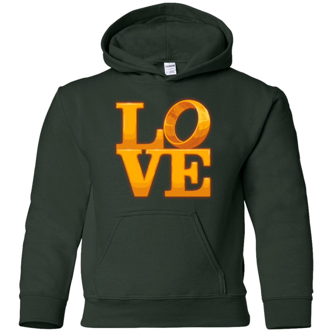 Sweatshirts Forest Green / YS LOVE Lotr Ring Youth Hoodie