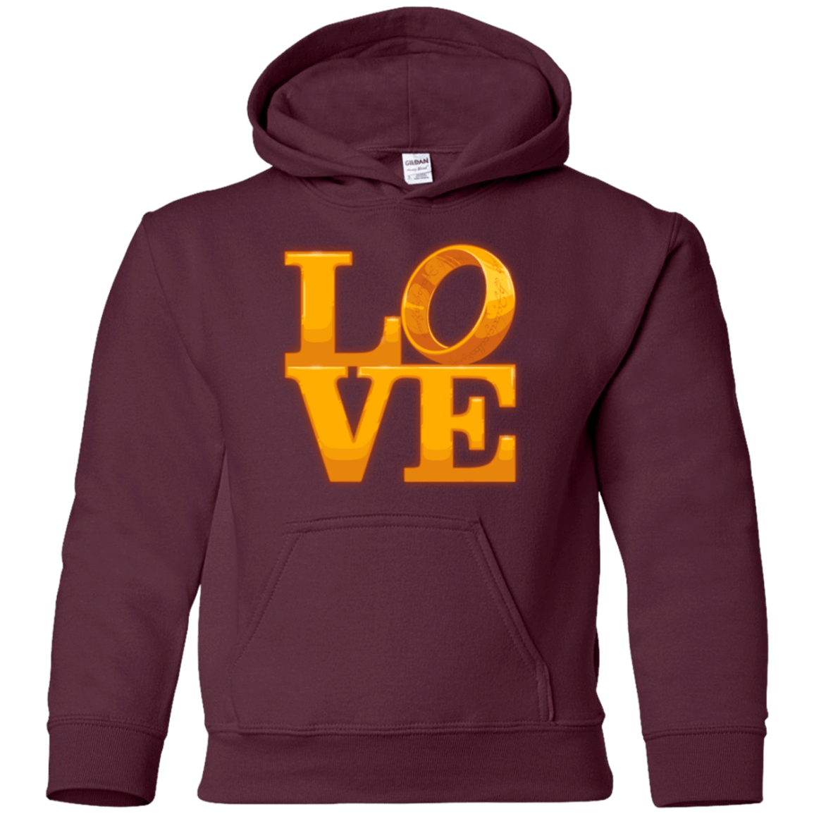 Sweatshirts Maroon / YS LOVE Lotr Ring Youth Hoodie