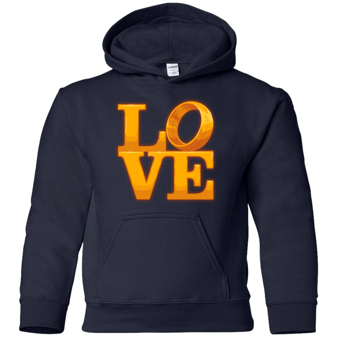 Sweatshirts Navy / YS LOVE Lotr Ring Youth Hoodie