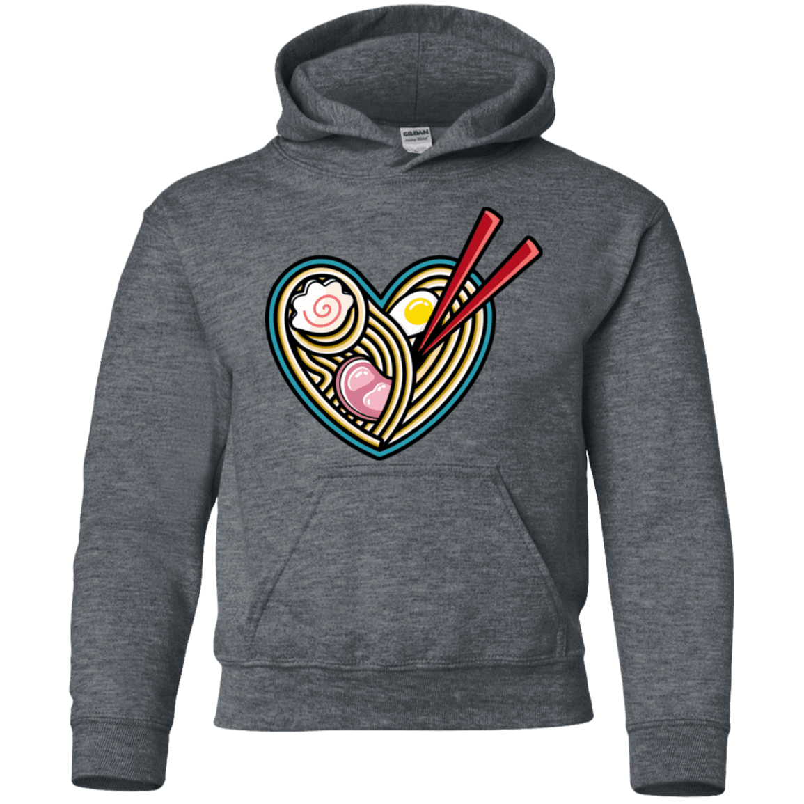 Sweatshirts Dark Heather / YS Love Ramen Youth Hoodie