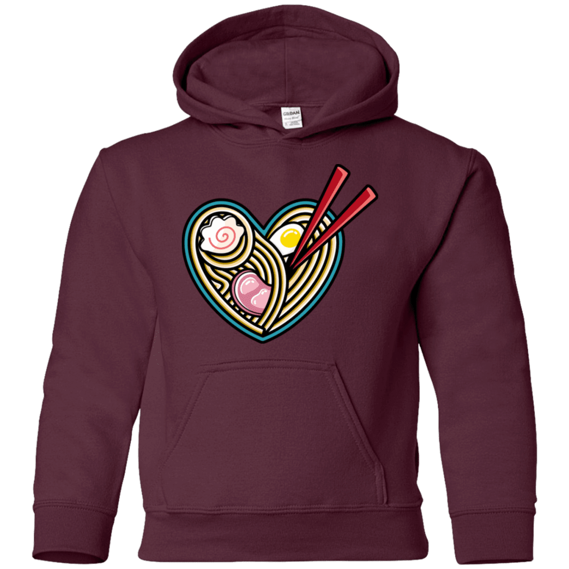 Sweatshirts Maroon / YS Love Ramen Youth Hoodie