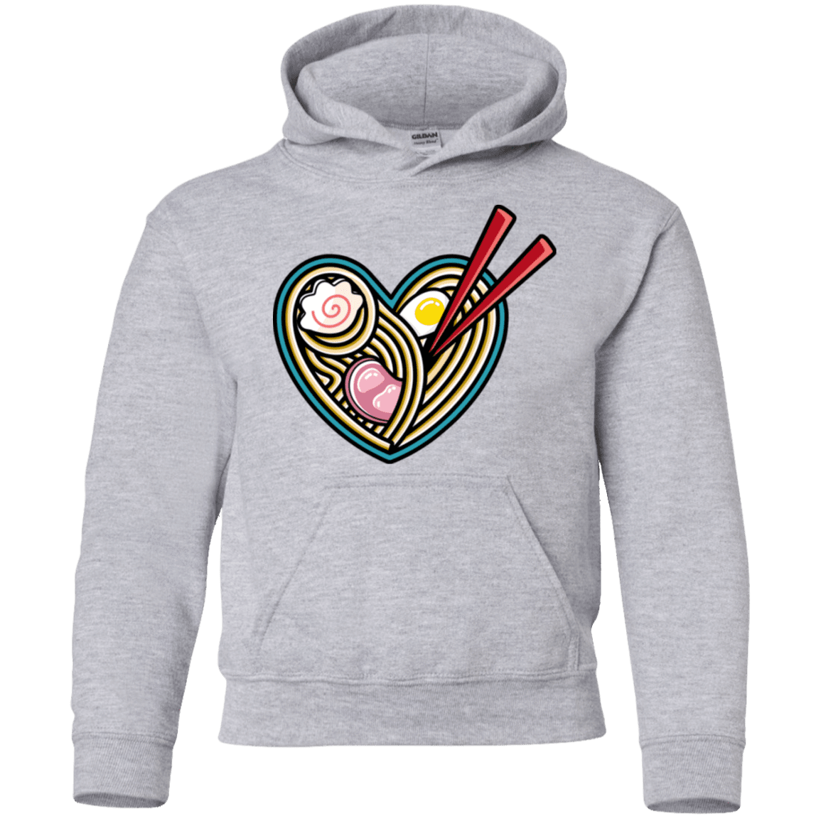 Sweatshirts Sport Grey / YS Love Ramen Youth Hoodie