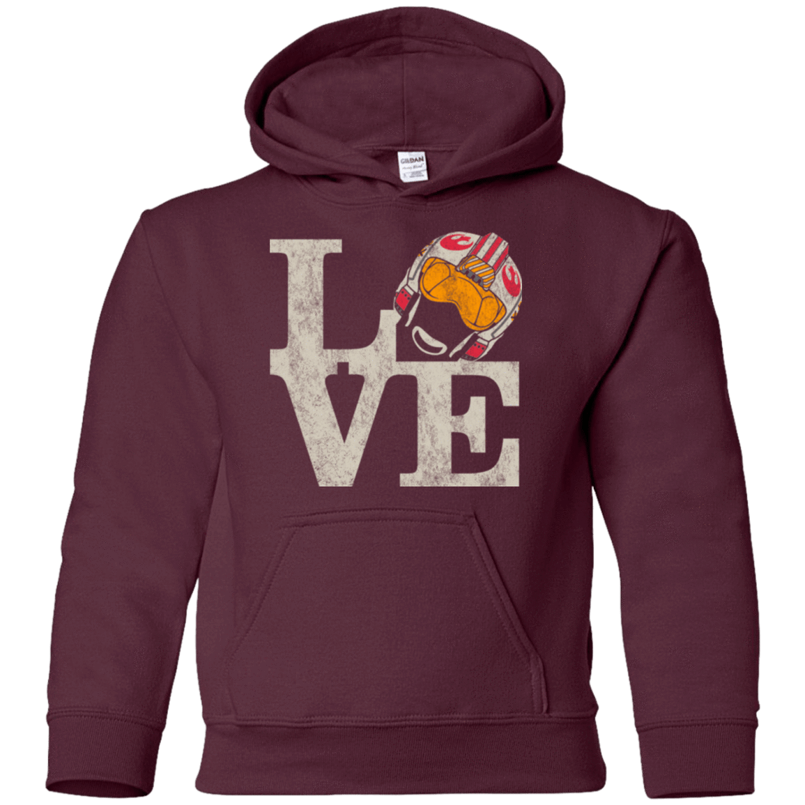 Sweatshirts Maroon / YS LOVE Rebel Pilot Youth Hoodie