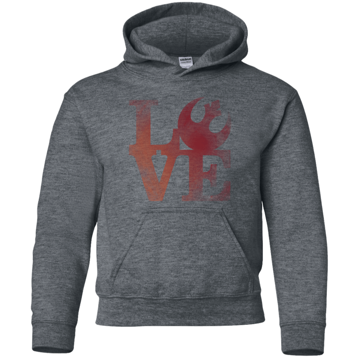 Sweatshirts Dark Heather / YS LOVE Rebel Youth Hoodie
