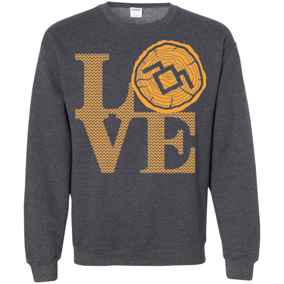 Sweatshirts Dark Heather / Small LOVE TWIN PEAKS Crewneck Sweatshirt