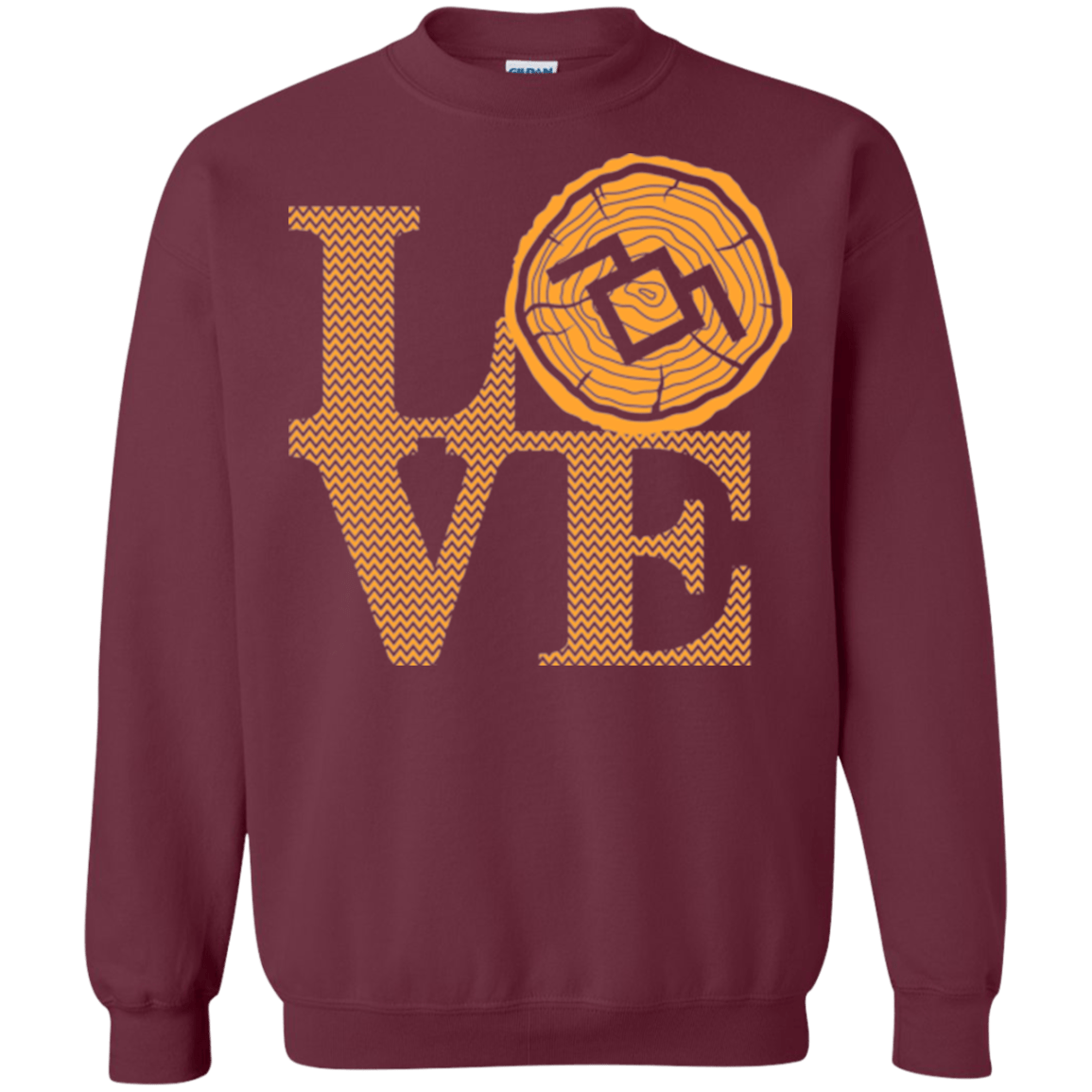 Sweatshirts Maroon / Small LOVE TWIN PEAKS Crewneck Sweatshirt