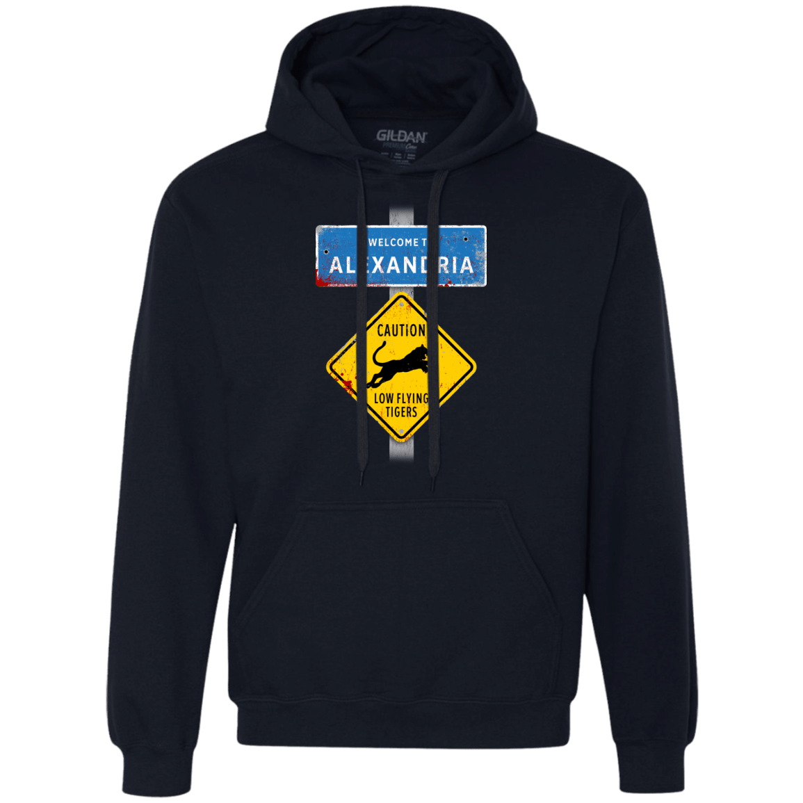 Sweatshirts Navy / Small Low Flying Tigers Premium Fleece Hoodie