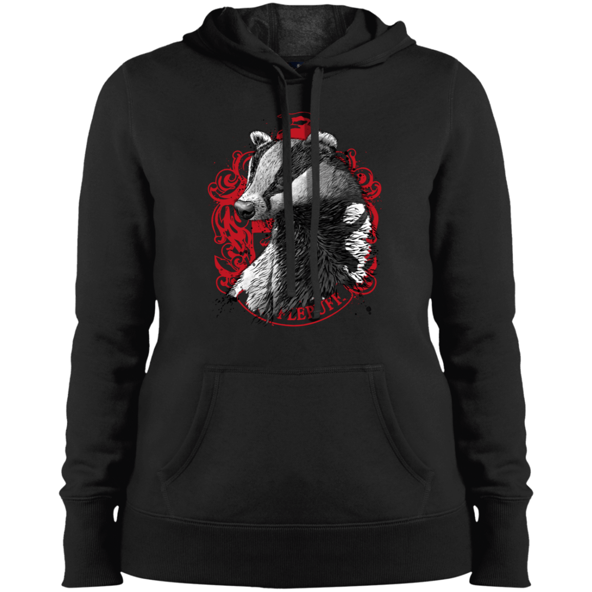 Sweatshirts Black / X-Small Loyalty and Fairness sumi-e LST254 Ladies' Pullover Hooded Sweatshirt